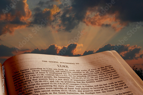 bible at sunset