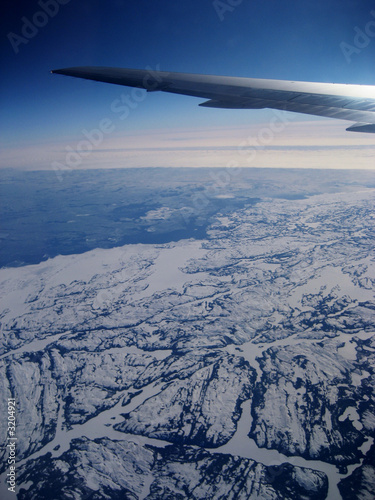 winter aerial; airplane
