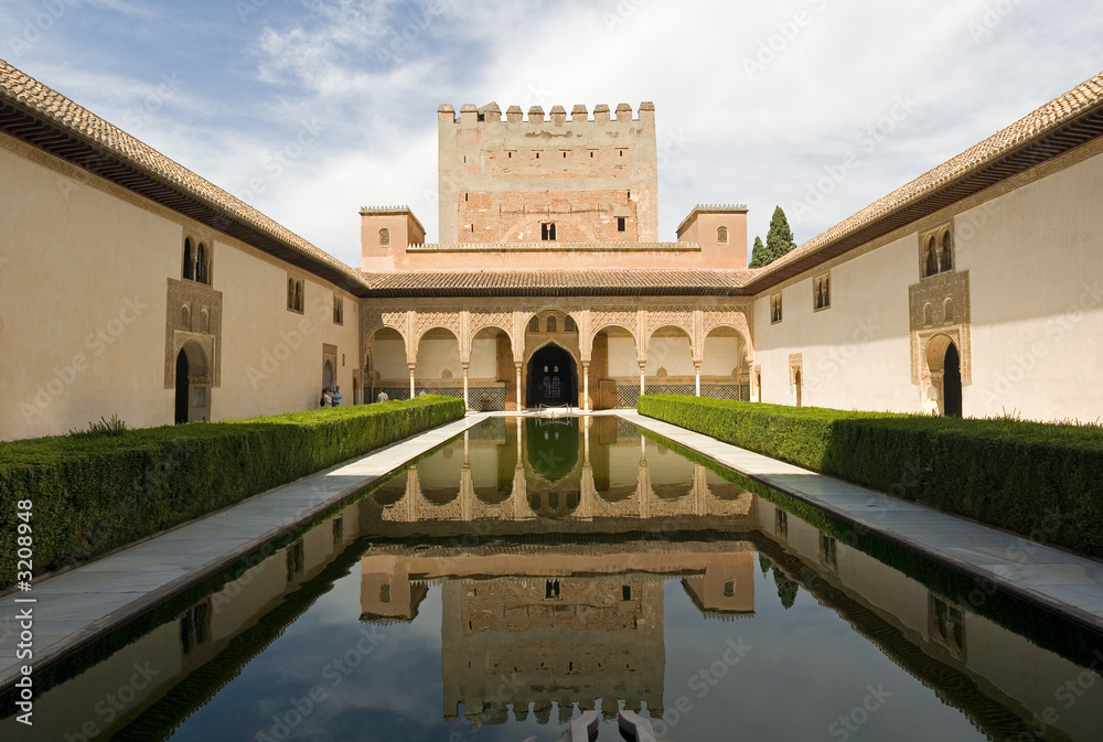 Fototapeta premium alhambra pool reflection