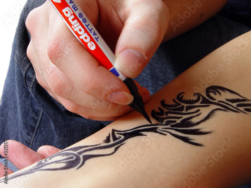 painting a tattoo photo