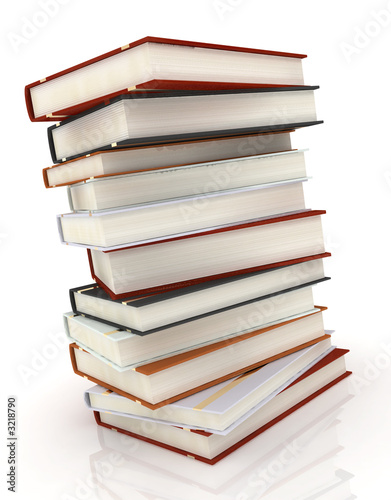 books on white