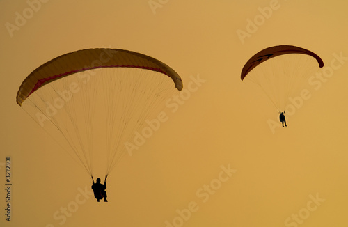 Canvas Print two parachuters.