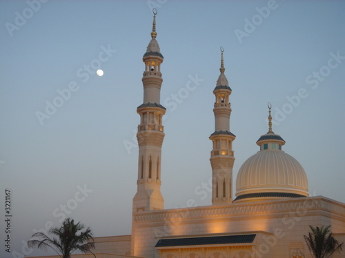mosque and the moon