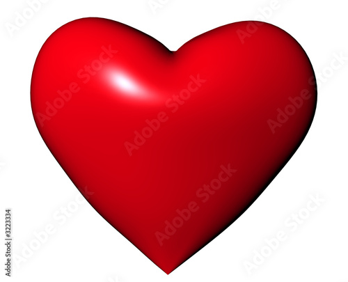 3d red heart
