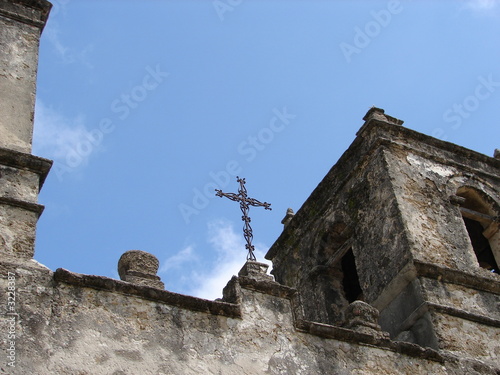 Cross at the mission in San Antonio photo