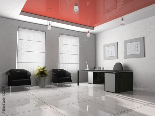office interior 3d rendering