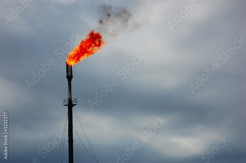 burning accompanied gases