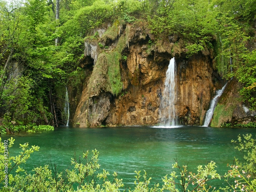 beautiful forest waterfall