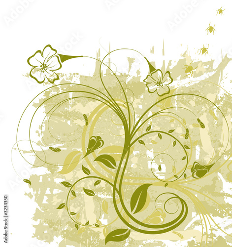 grunge floral background