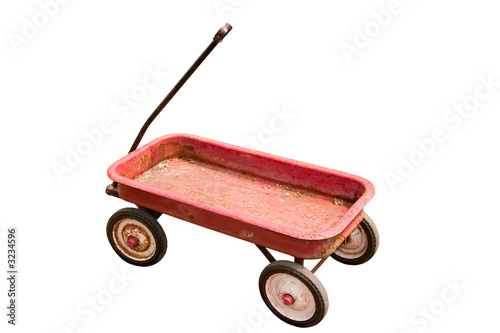 old red wagon