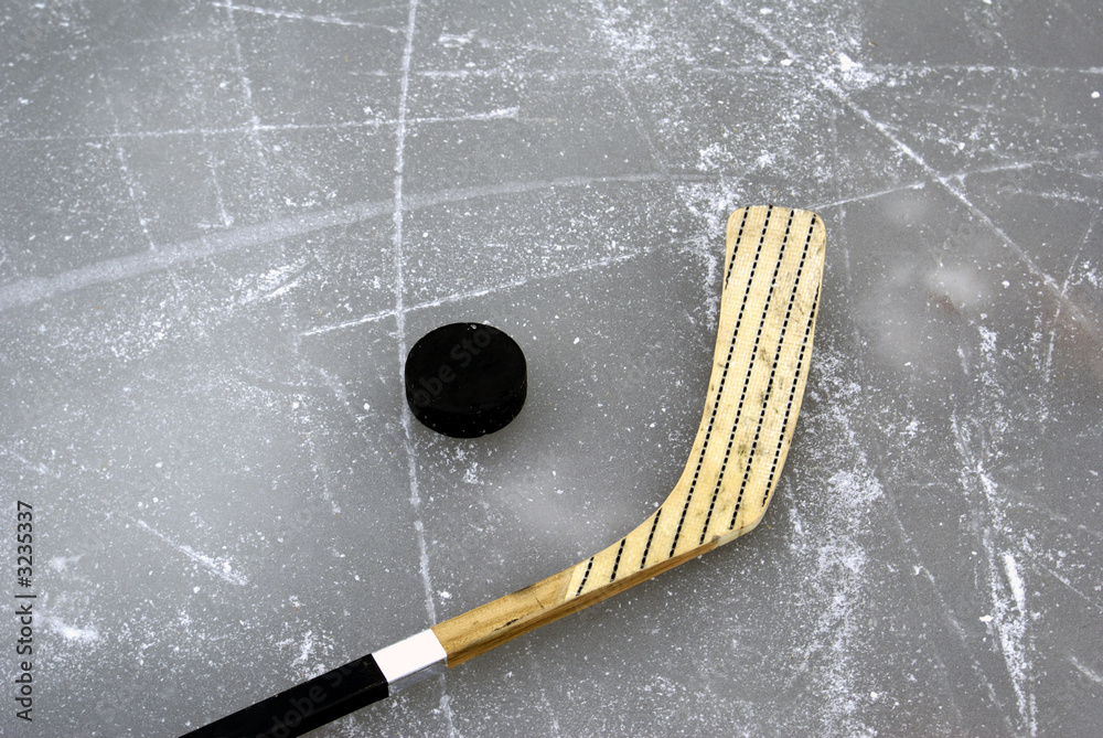 Fototapeta premium Hockey Stick and Puck
