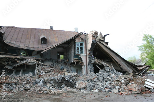 demolished house