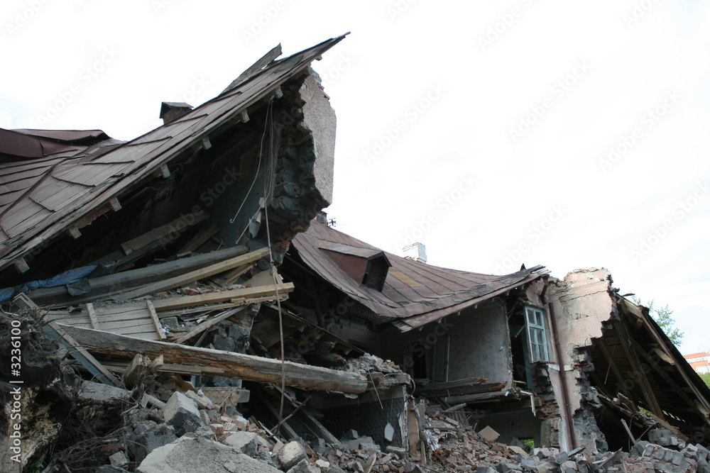 demolished house demolished house