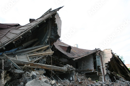 demolished house