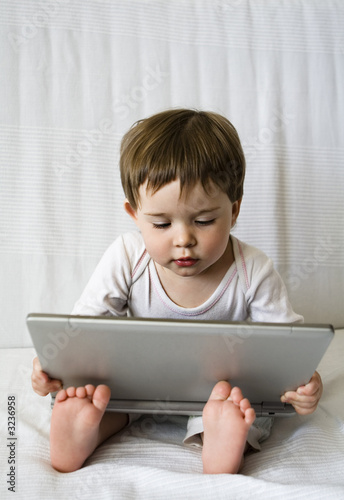 baby and computer