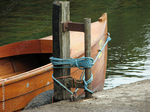 tied up boat