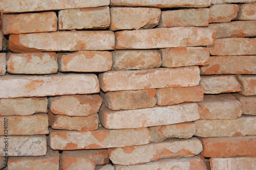orange bricks stockpiled photo