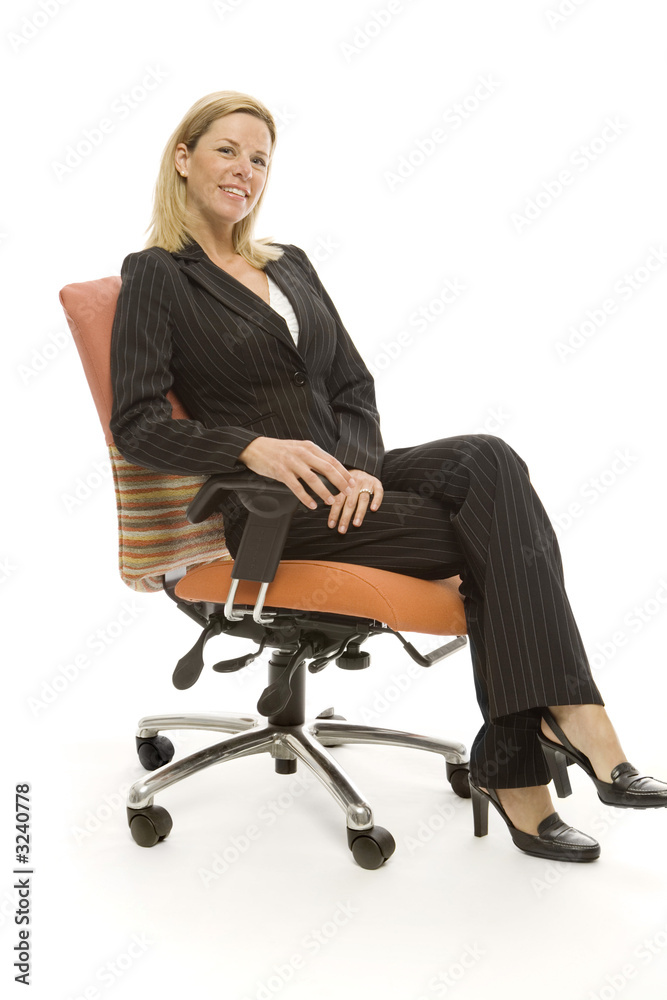 businesswoman sits relaxing businesswoman sits relaxing