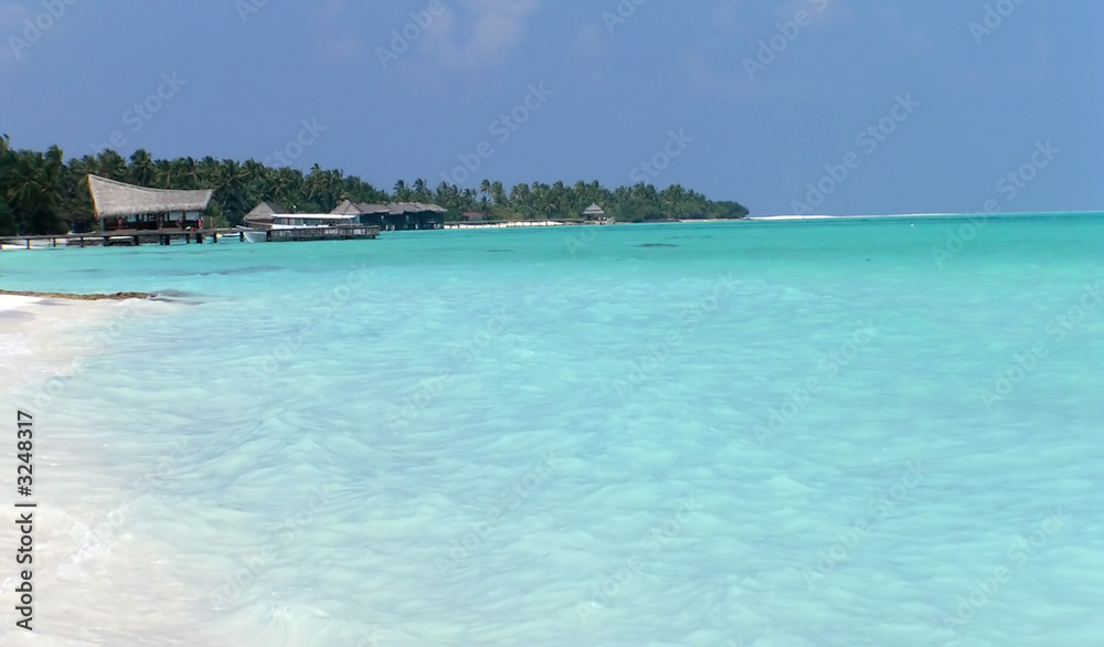 lagon aux maldives