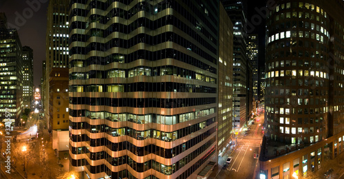 buildings at night