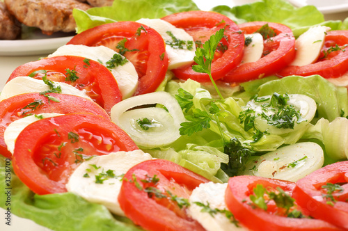 salad - mozzarella and vegetables