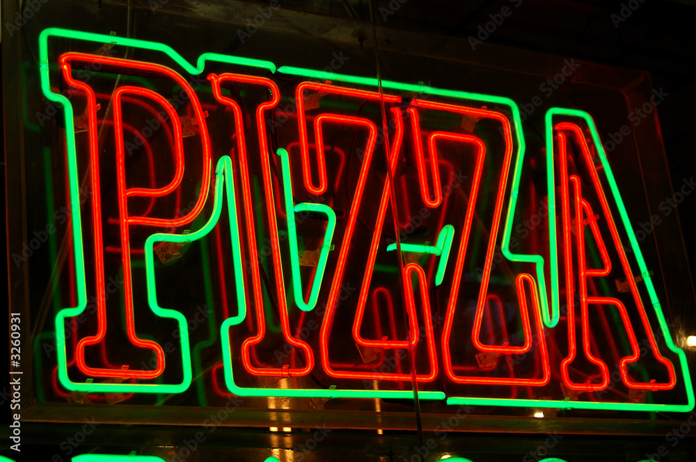 neon pizza sign