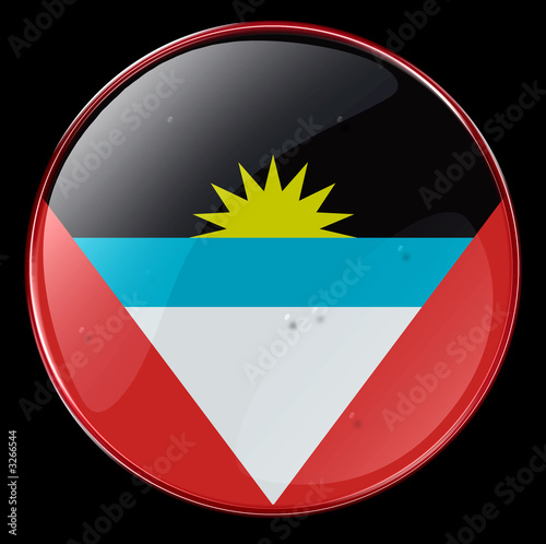 antigua and barbuda flag button photo