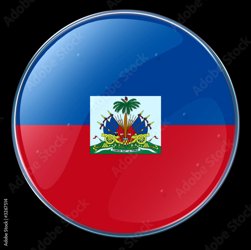 haiti flag button