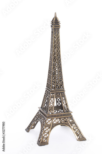 small bronze copy of eiffel tower
