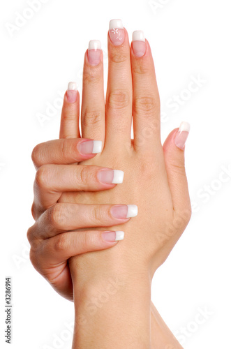beautifull woman hand. fingernail.