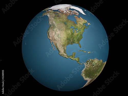 North America globe