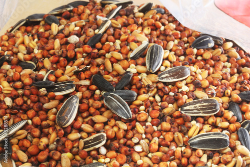 pile of bird feed