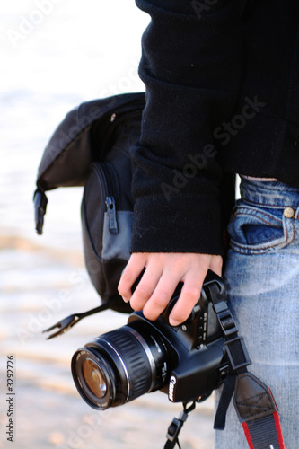 hand with camera