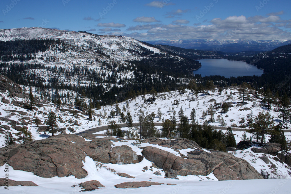 snow on the real donner pass