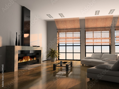 home interior 3d rendering