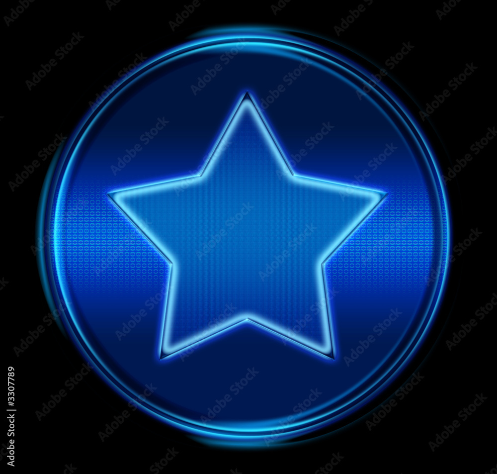 Obraz premium button star. (with clipping path)