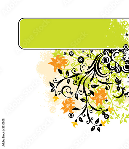 grunge floral background