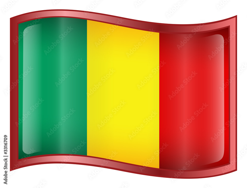 Fototapeta premium mali flag icon. (with clipping path)