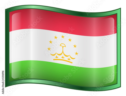 tajikstan flag icon.  with clipping path 