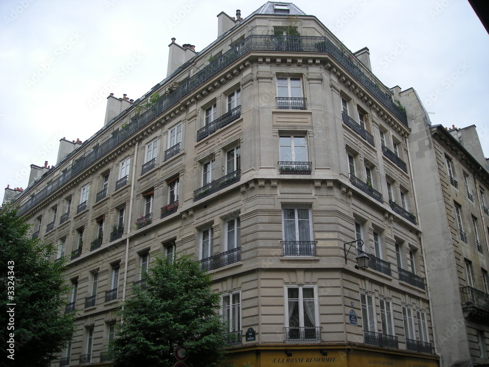 a corner building in paris