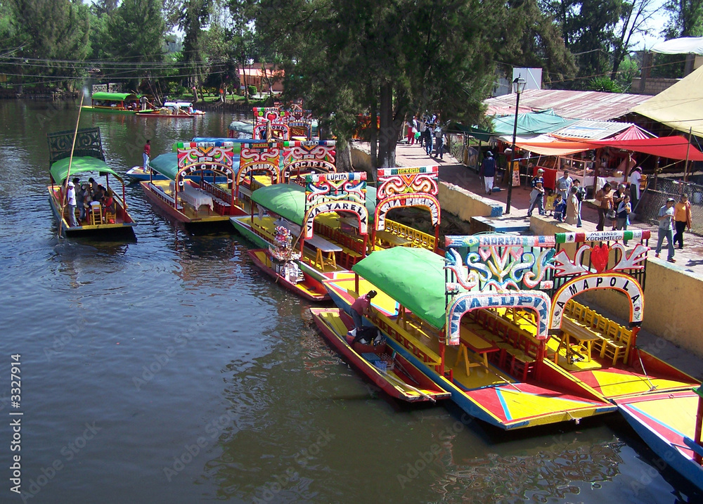 boats of xochimilco.
