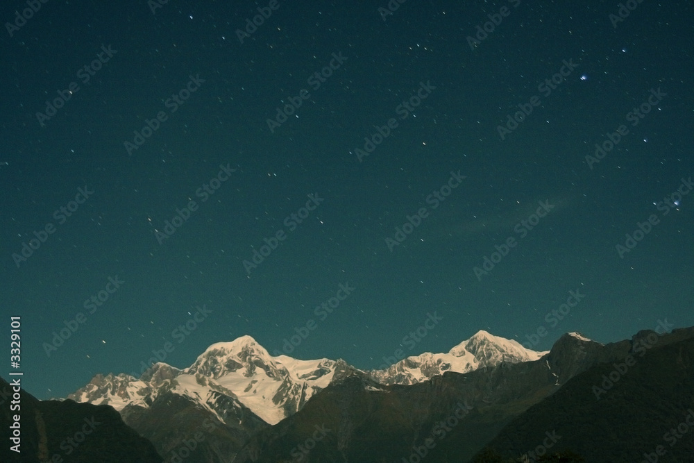Mount Cook by night