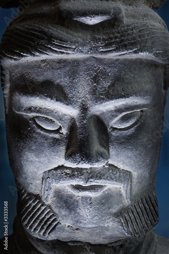 a screy picture of a terracotta warrior