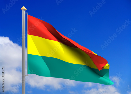 bolivia flag (include clipping path)