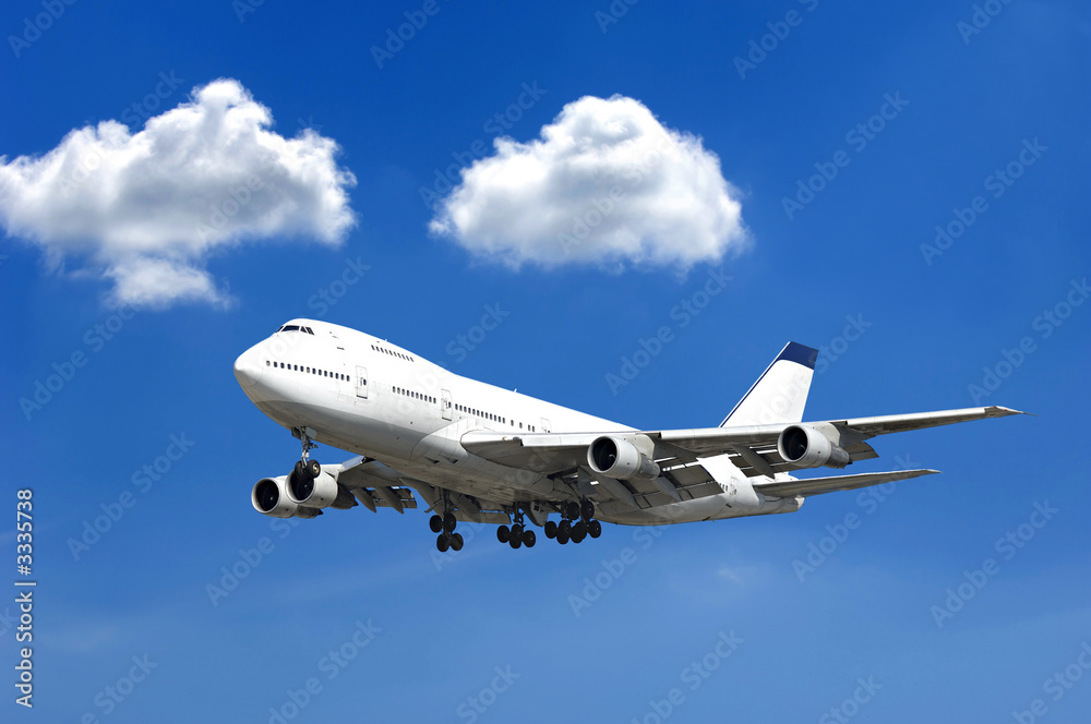 Naklejka premium jumbo and clouds