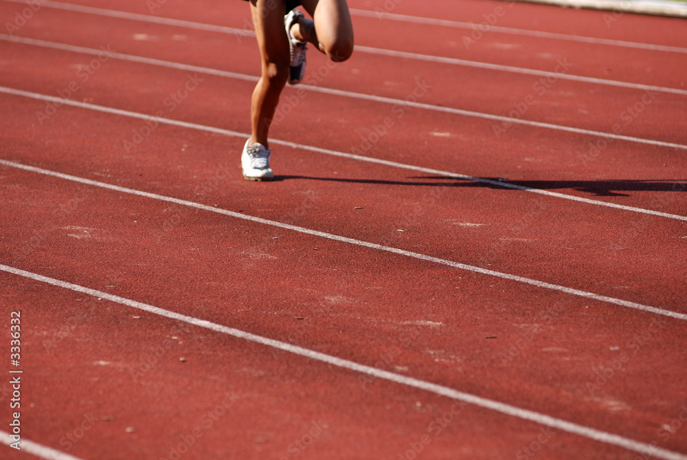 runner running on the track runner running on the track
