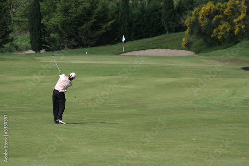 man golf swing in marbella, spain