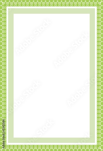 secure green border in a4