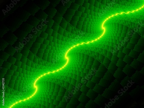 fractal - green snake