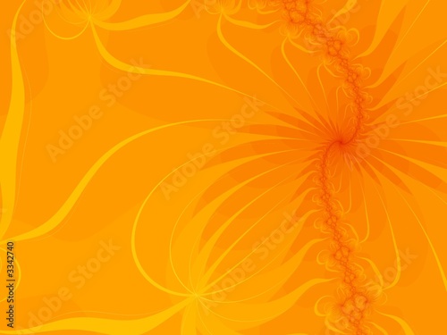 fractal - orange flower